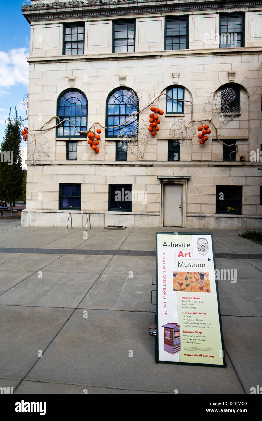 Asheville museum of art in downtown Asheville North Carolina Stock