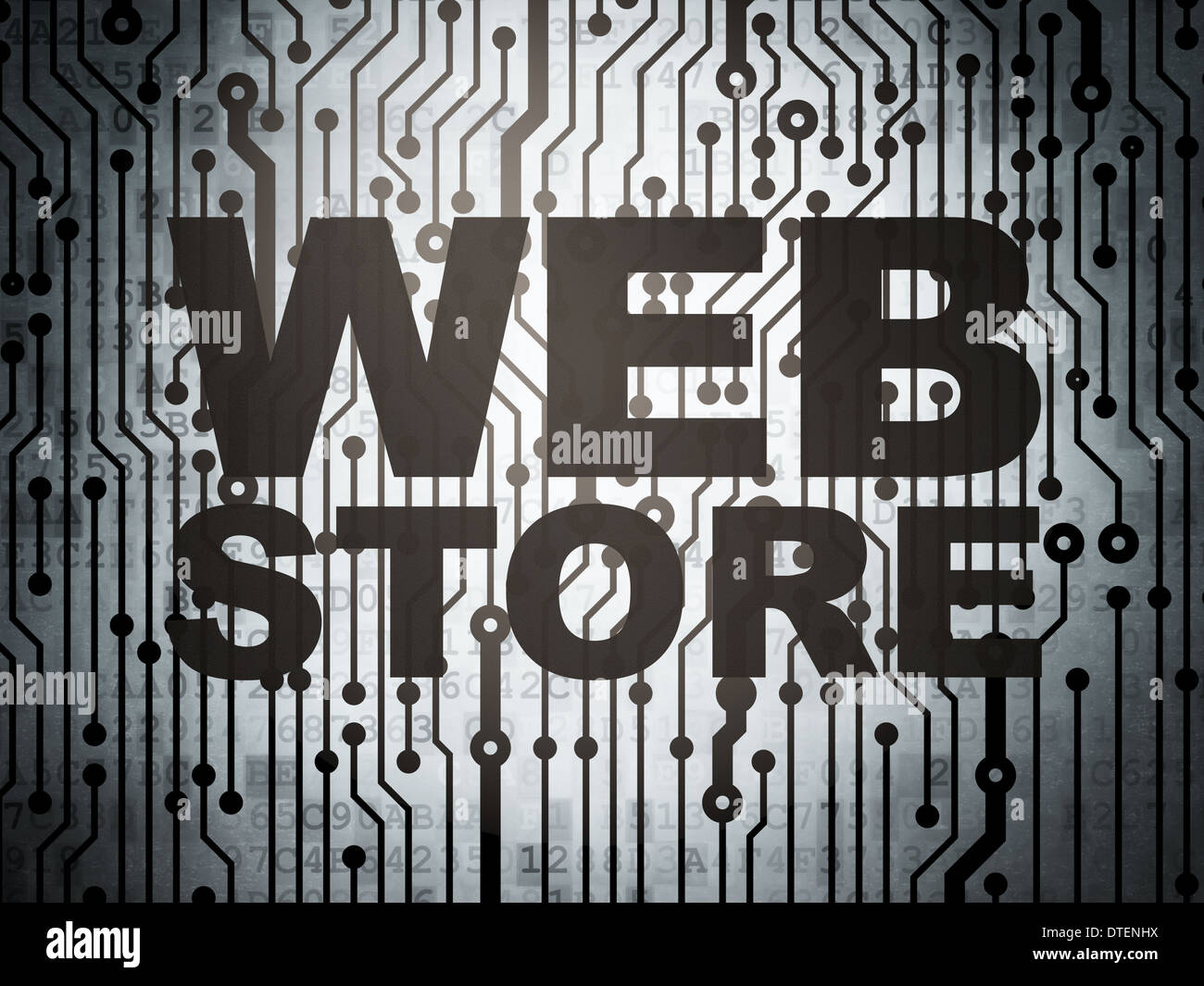 Web design concept: circuit board with Web Store Stock Photo - Alamy
