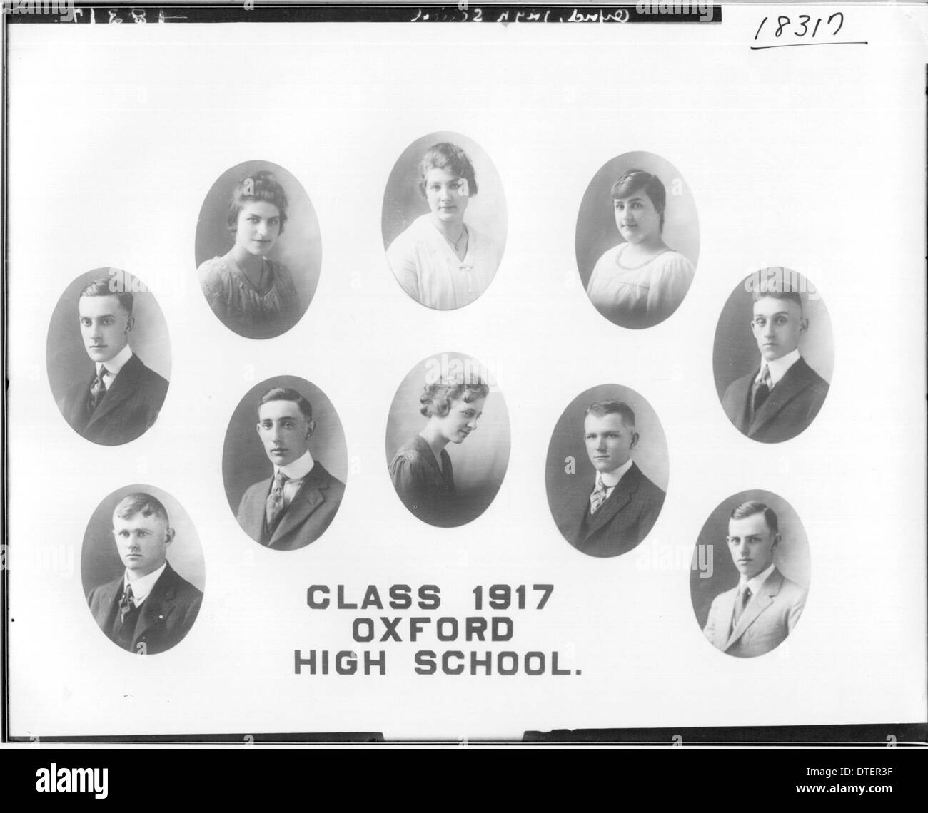 Oxford High School Class of 1917 Stock Photo Alamy