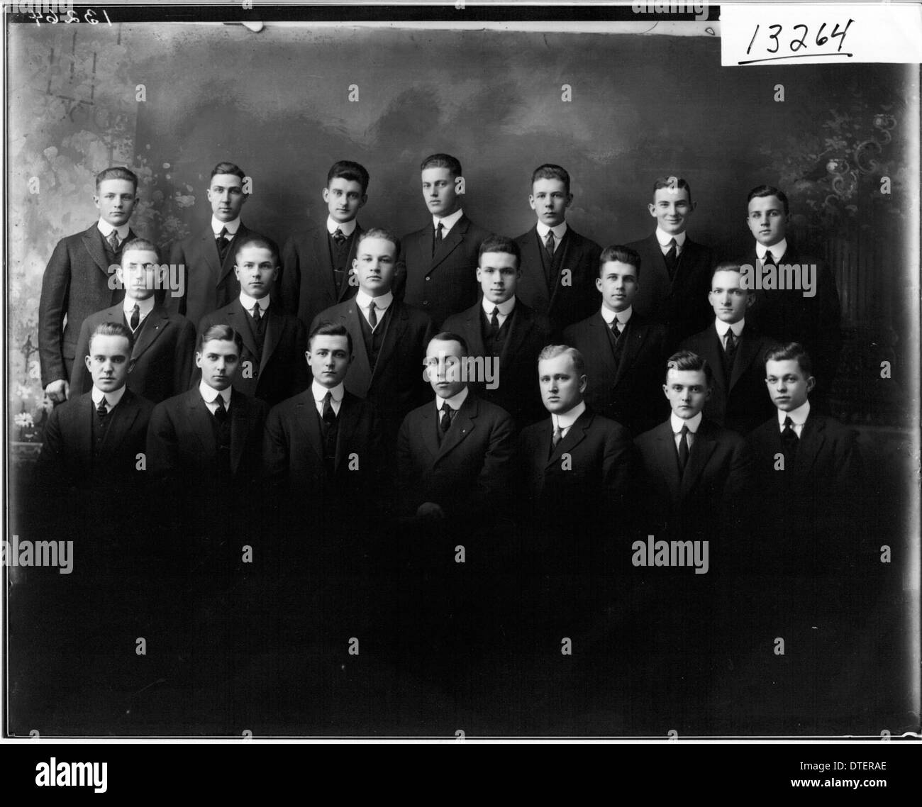A group portrait of Phi Delta Theta fraternity members from 1914 at ...