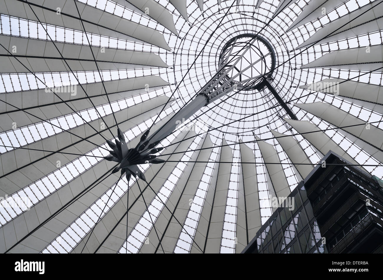 Internal view of interior architecture at Potsdamer platz showing
