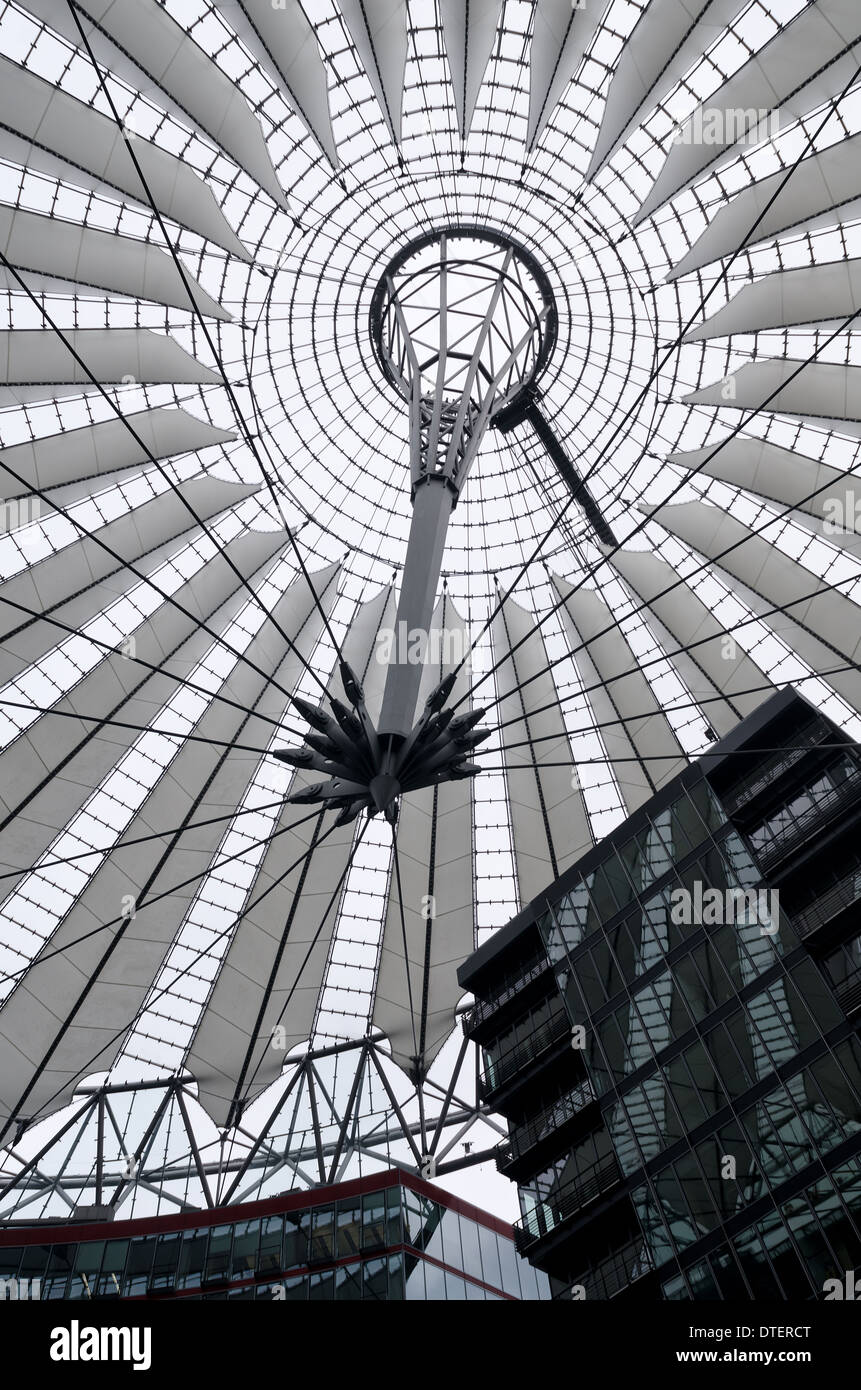 Internal view of interior architecture at Potsdamer platz showing