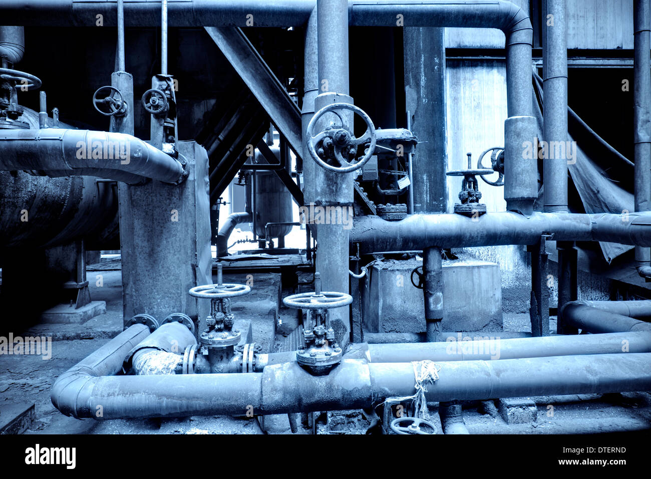 Pipes and valves Stock Photo Alamy