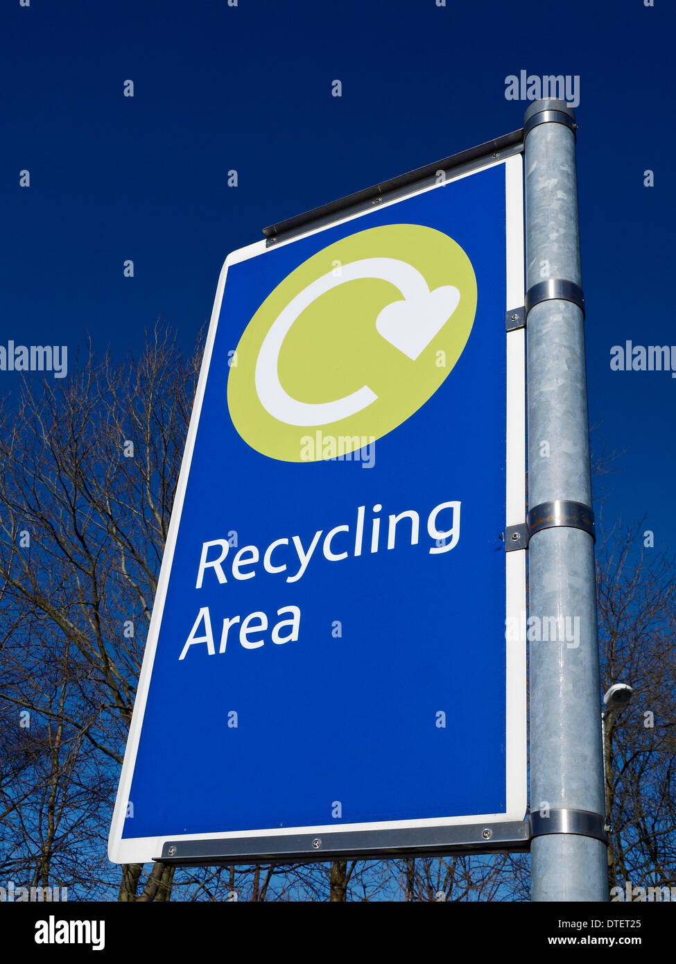 Tesco recycling area sign UK Stock Photo