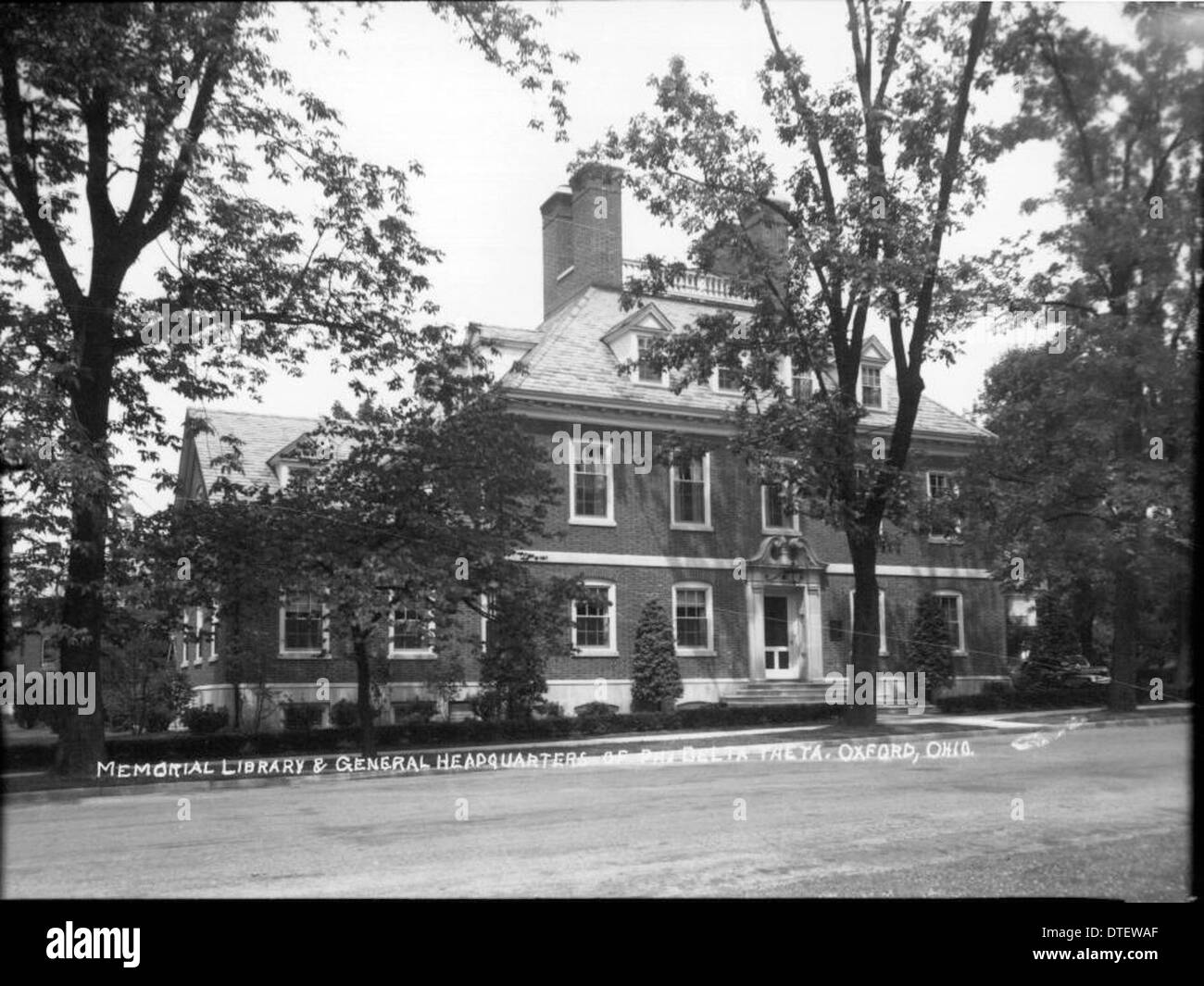 Memorial Library and general headquarters of Phi Delta Theta n.d Stock