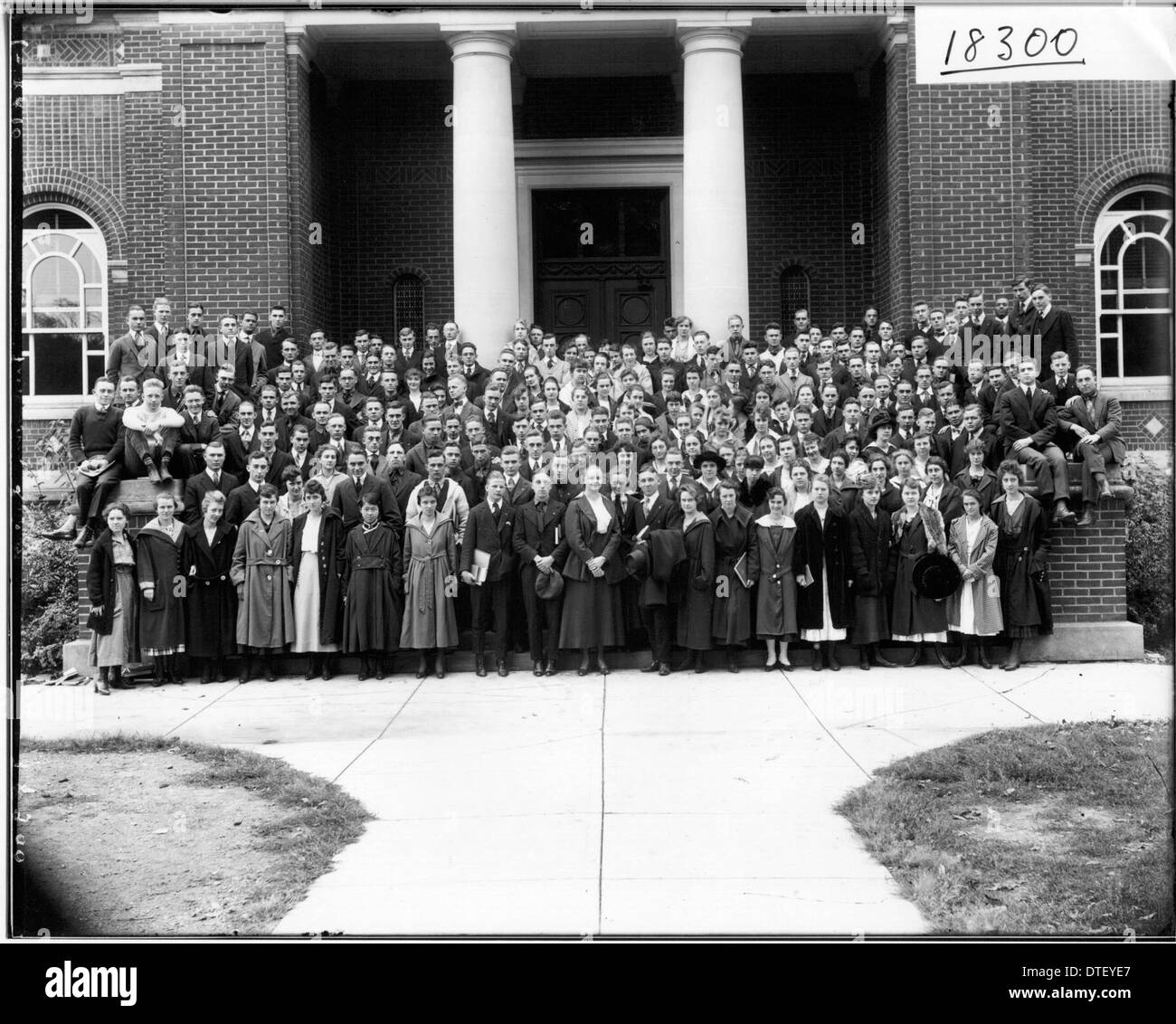 Miami University Liberal Arts College freshman class in 1918 Stock Photo