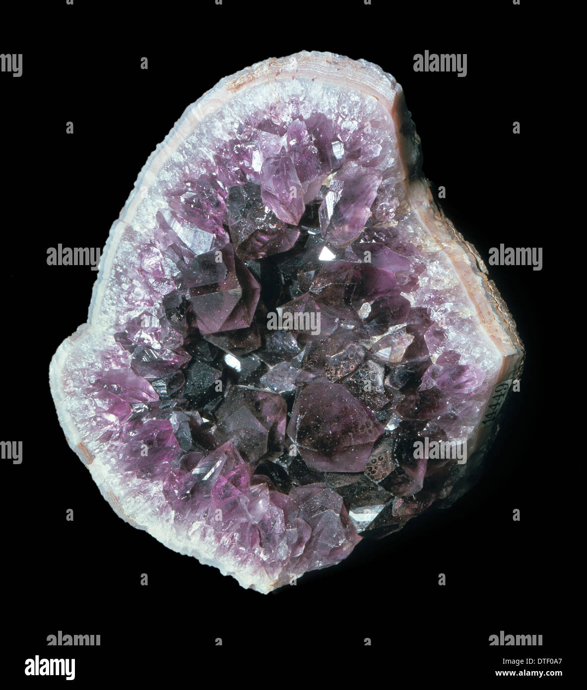 Quartz variety amethyst Stock Photo