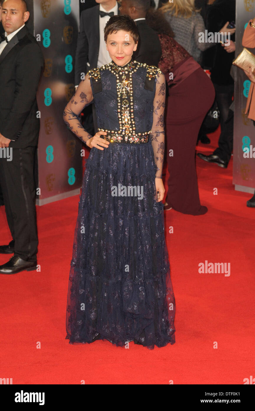 London, UK, 16/02/2014 : Red Carpet Arrivals at the EE British Academy Film Awards. Persons Pictured: Maggie Gyllenhaal. Picture by Julie Edwards Stock Photo