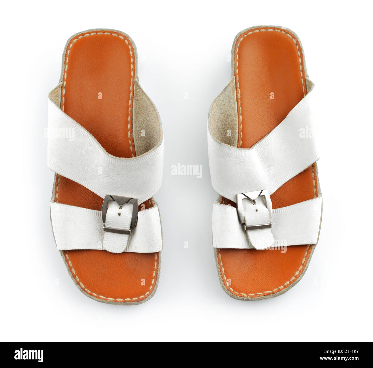 Traditional sandals shot against a white background Photo -