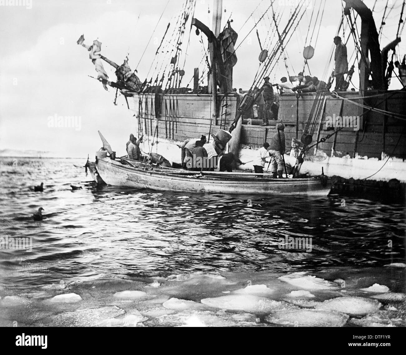 Whaling boats Stock Photo