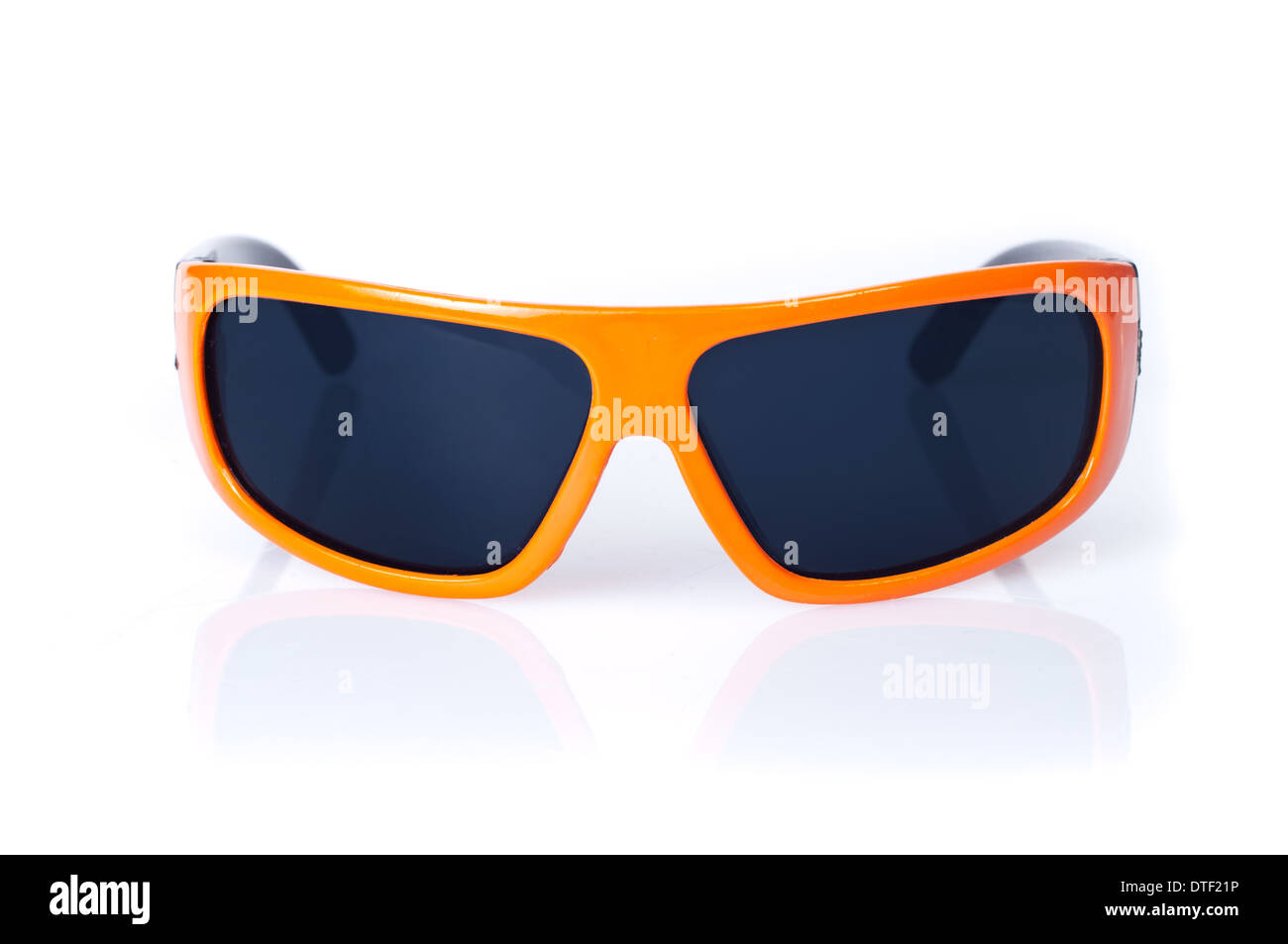Kids orange sunglasses isolated on white Stock Photo Alamy