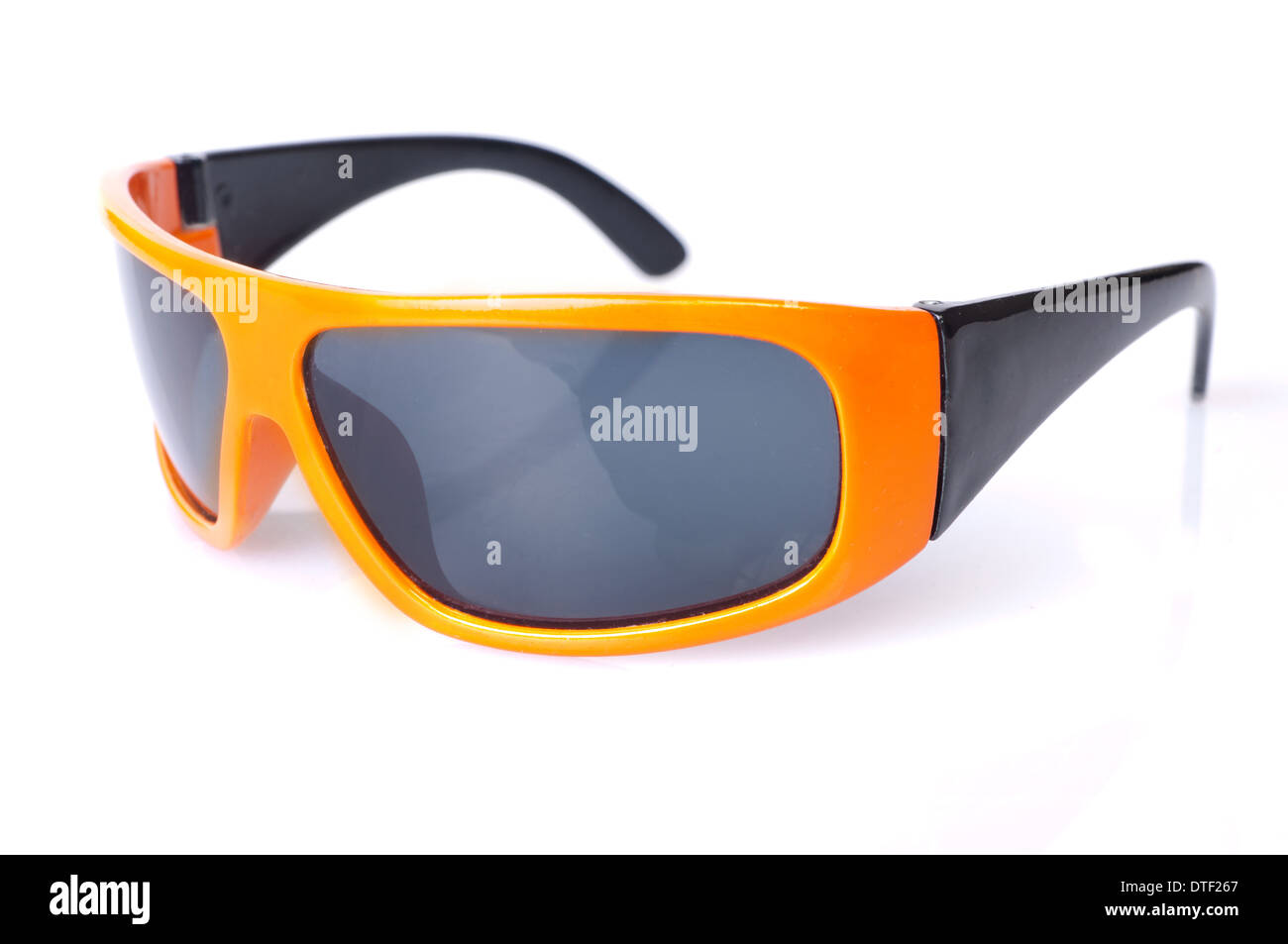 Kids orange sunglasses isolated on white Stock Photo Alamy