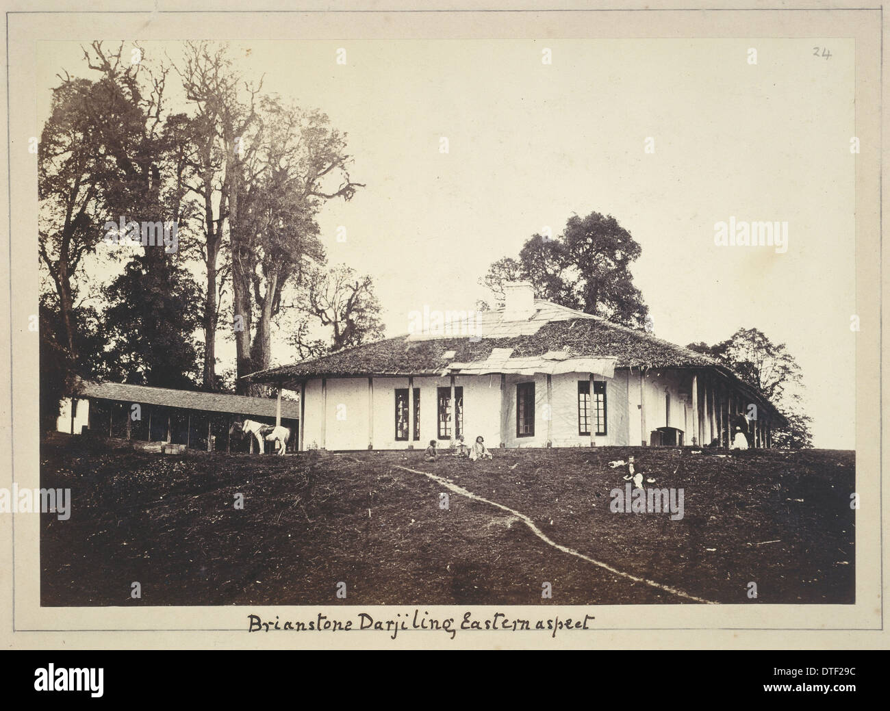 Photograph of Hodgson's bungalow in Darjeeling, c. 1850 Stock Photo