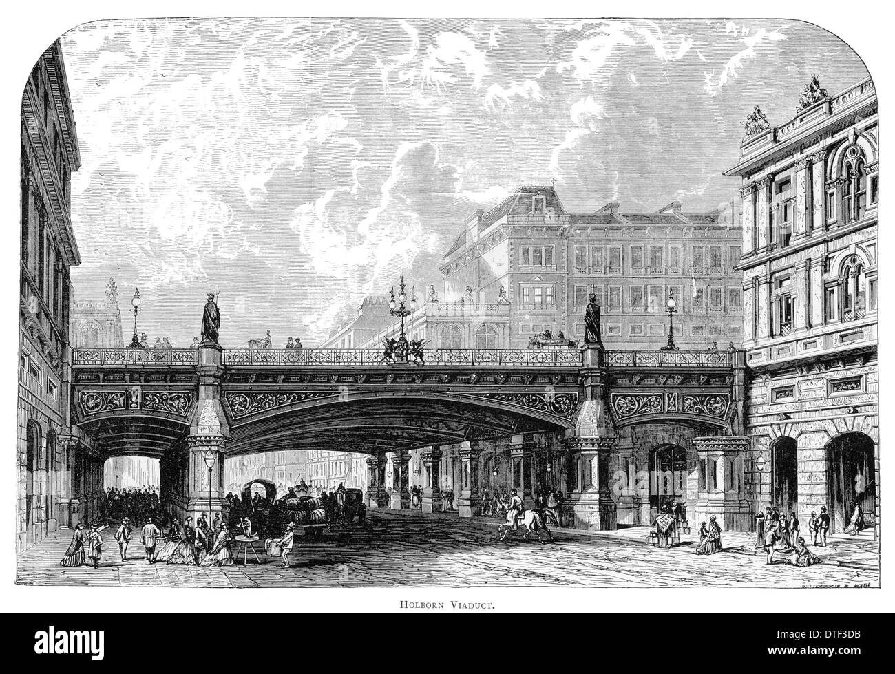 Holborn Viaduct Circa 1890 Stock Photo Alamy
