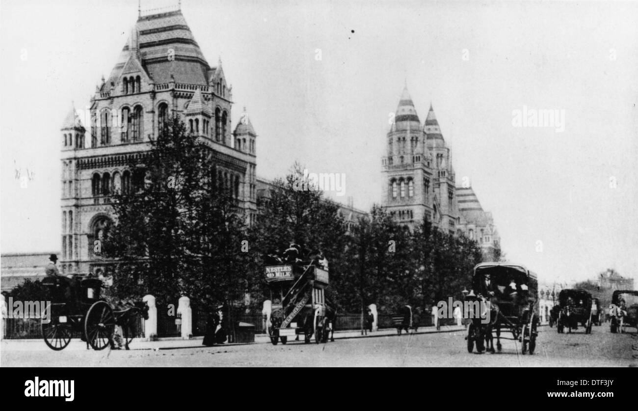 The Natural History Museum from Cromwell Road, c. 1890 Stock Photo