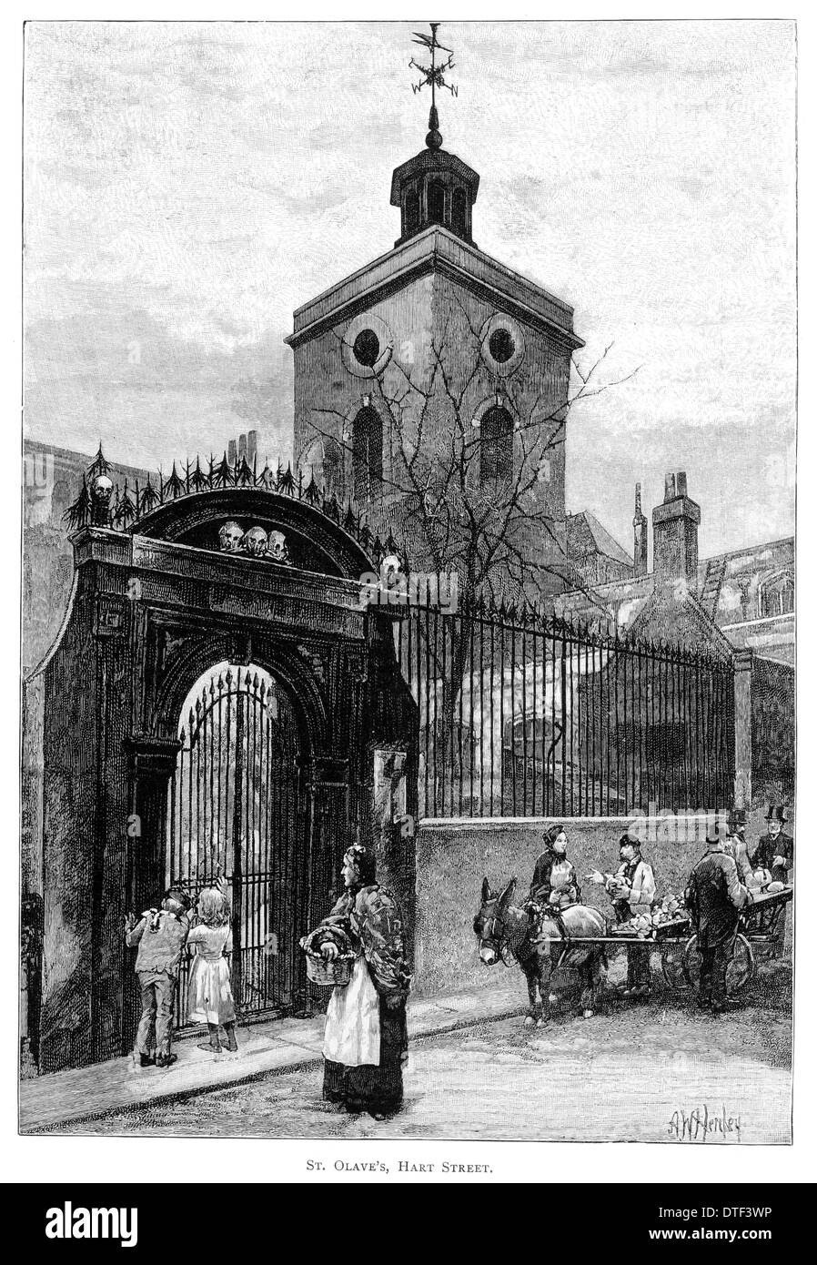 Saint Olave's Hart Street Circa 1890 Stock Photo