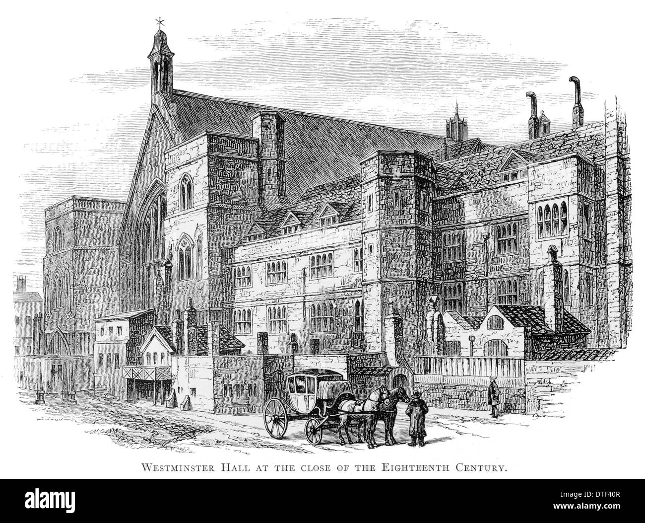 Westminster Hall at the close of the eighteenth century Stock Photo