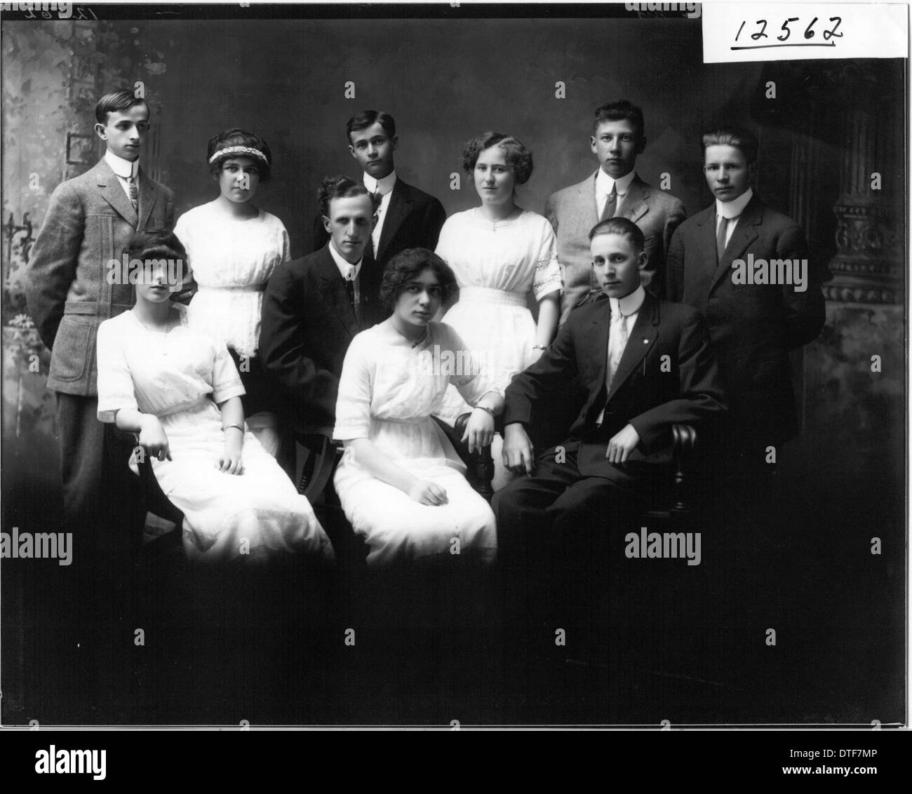 College Corner High School senior class 1913 Stock Photo - Alamy 