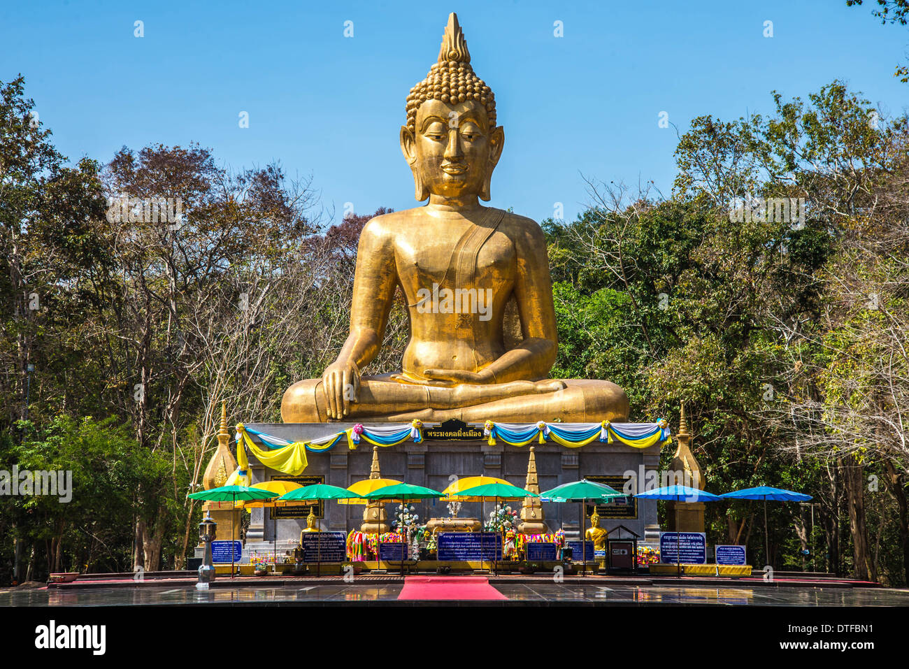 Buddha statue in the temple of Thailand Stock Photo - Alamy