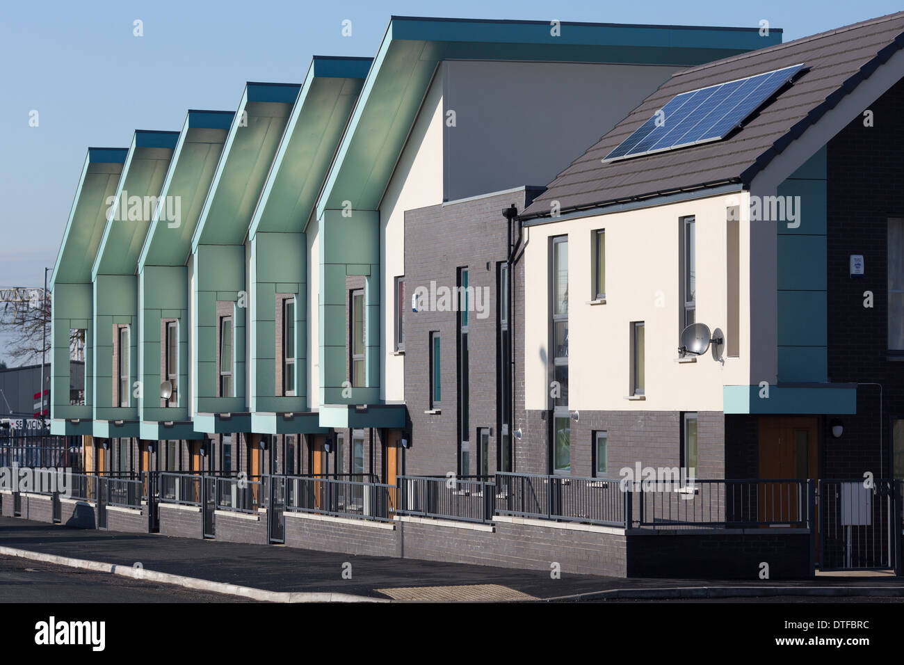 New designed housing in West Gorton Manchester UK Stock Photo