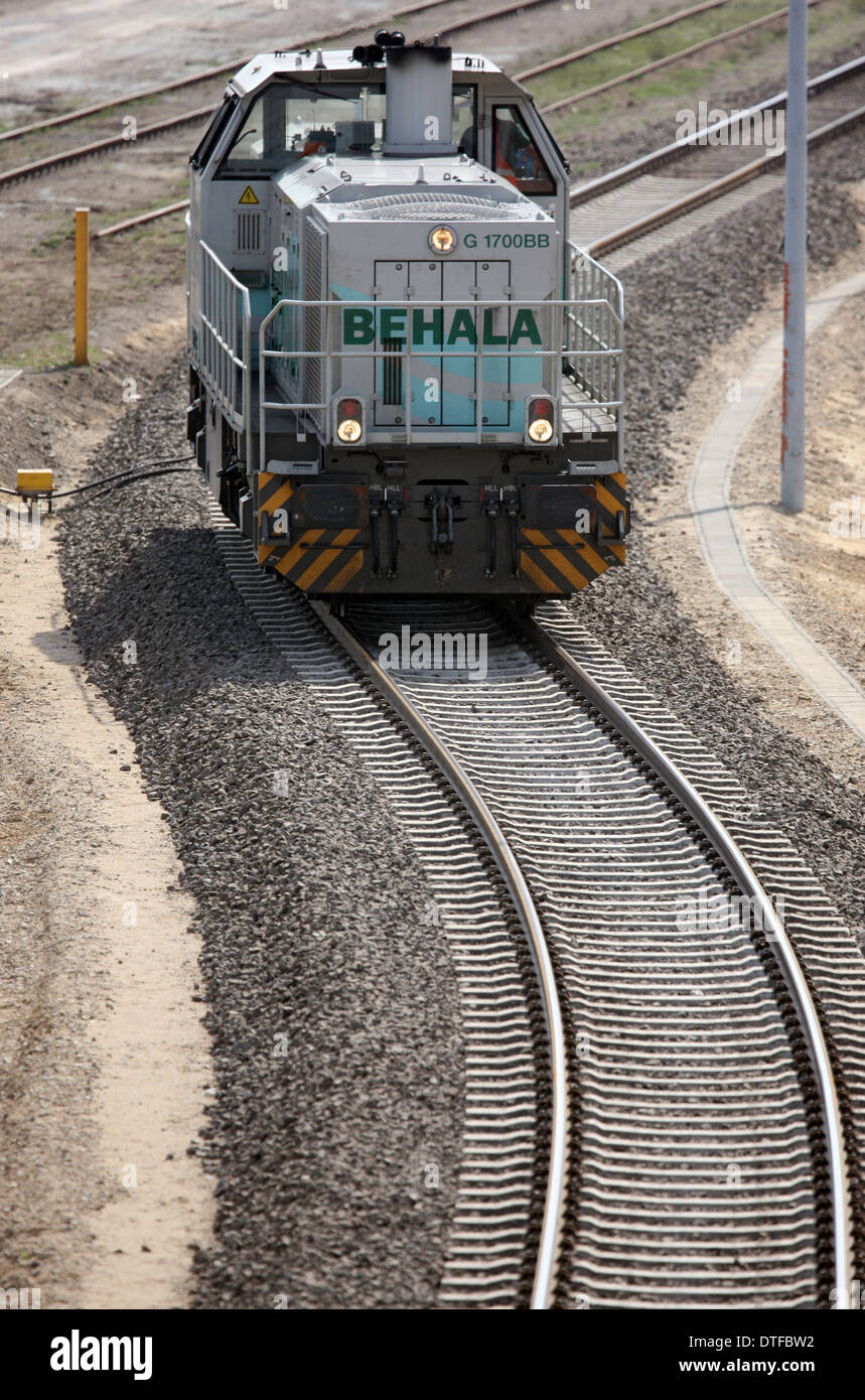 Berlin, Germany, BEHALA diesel locomotive Stock Photo