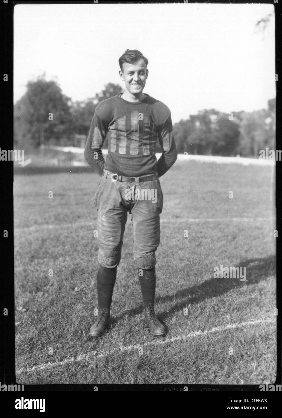 Harold Frank Sielaff in football uniform 1926 Stock Photo