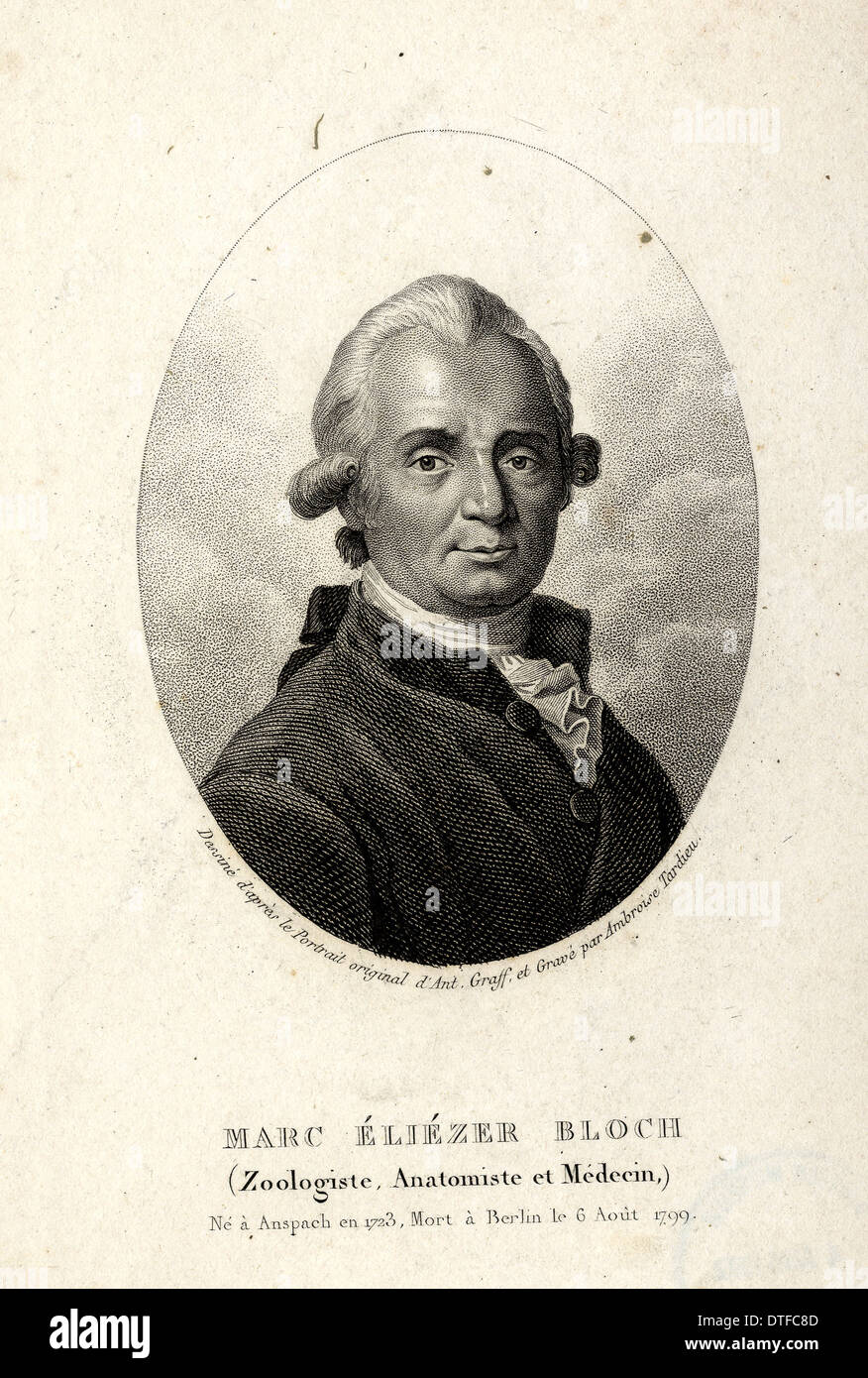 Marc Eliezer Bloch (1723-1799) Stock Photo