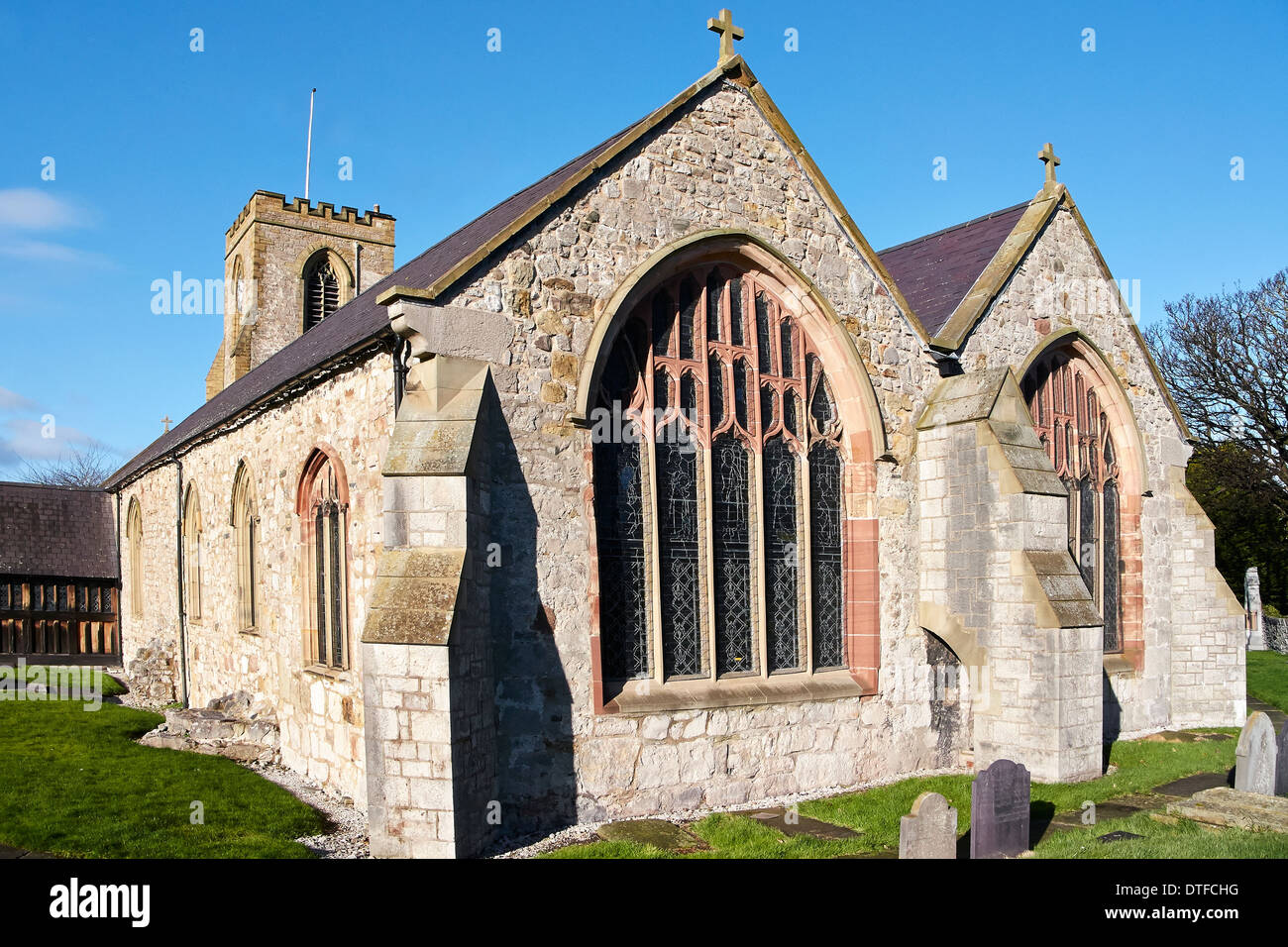 St Michaels Parish Church, Abergele, North Wales. Stock Photo