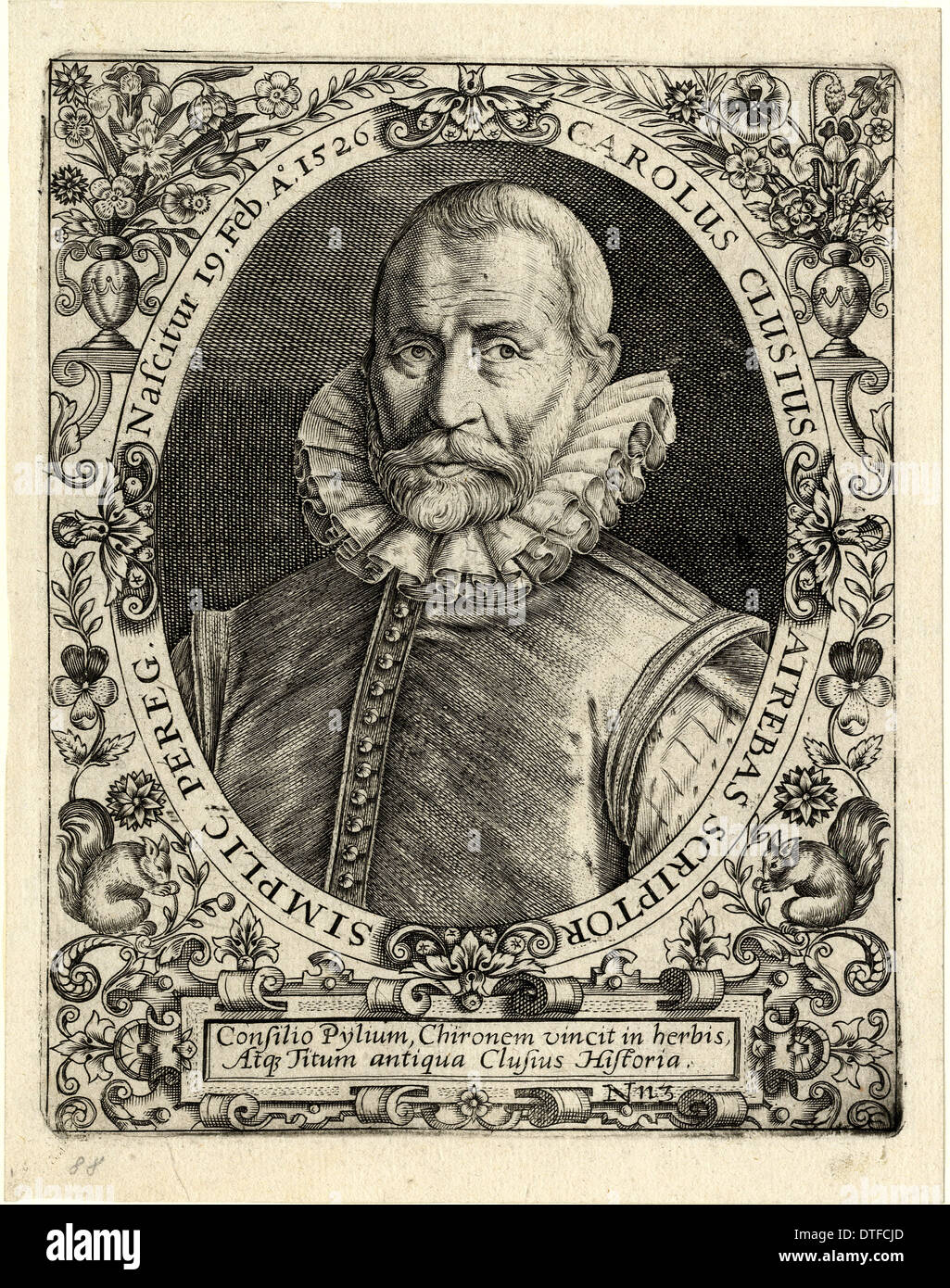 Carolus Clusius (1529-1609) Stock Photo
