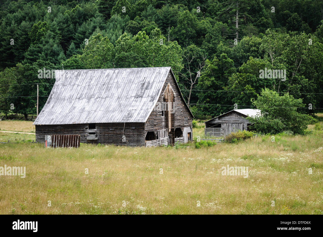 Weathered Barn, Browns Creek Road, Marlinton, West Virginia Stock Photo