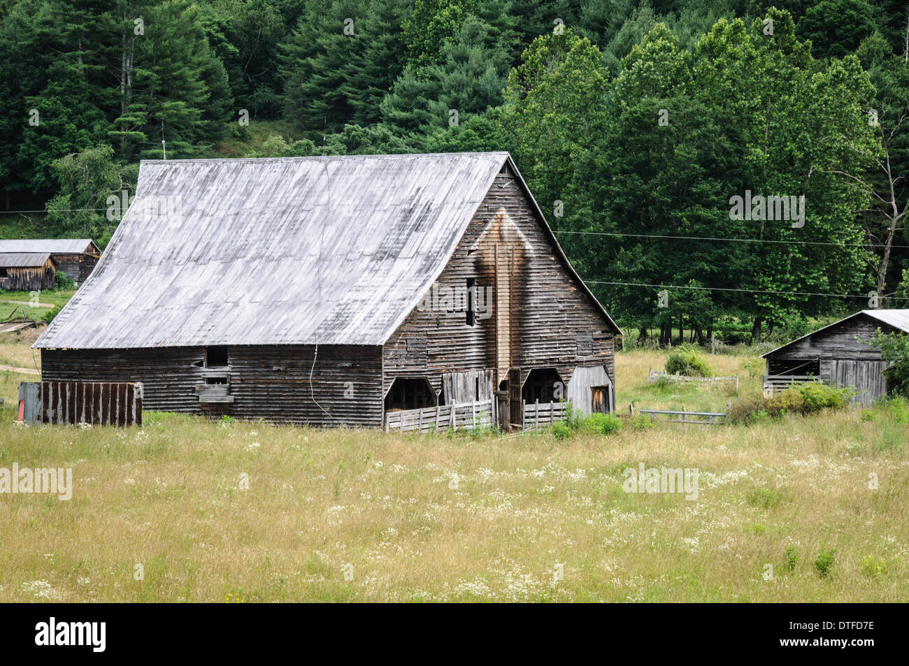 Weathered Barn, Browns Creek Road, Marlinton, West Virginia Stock Photo