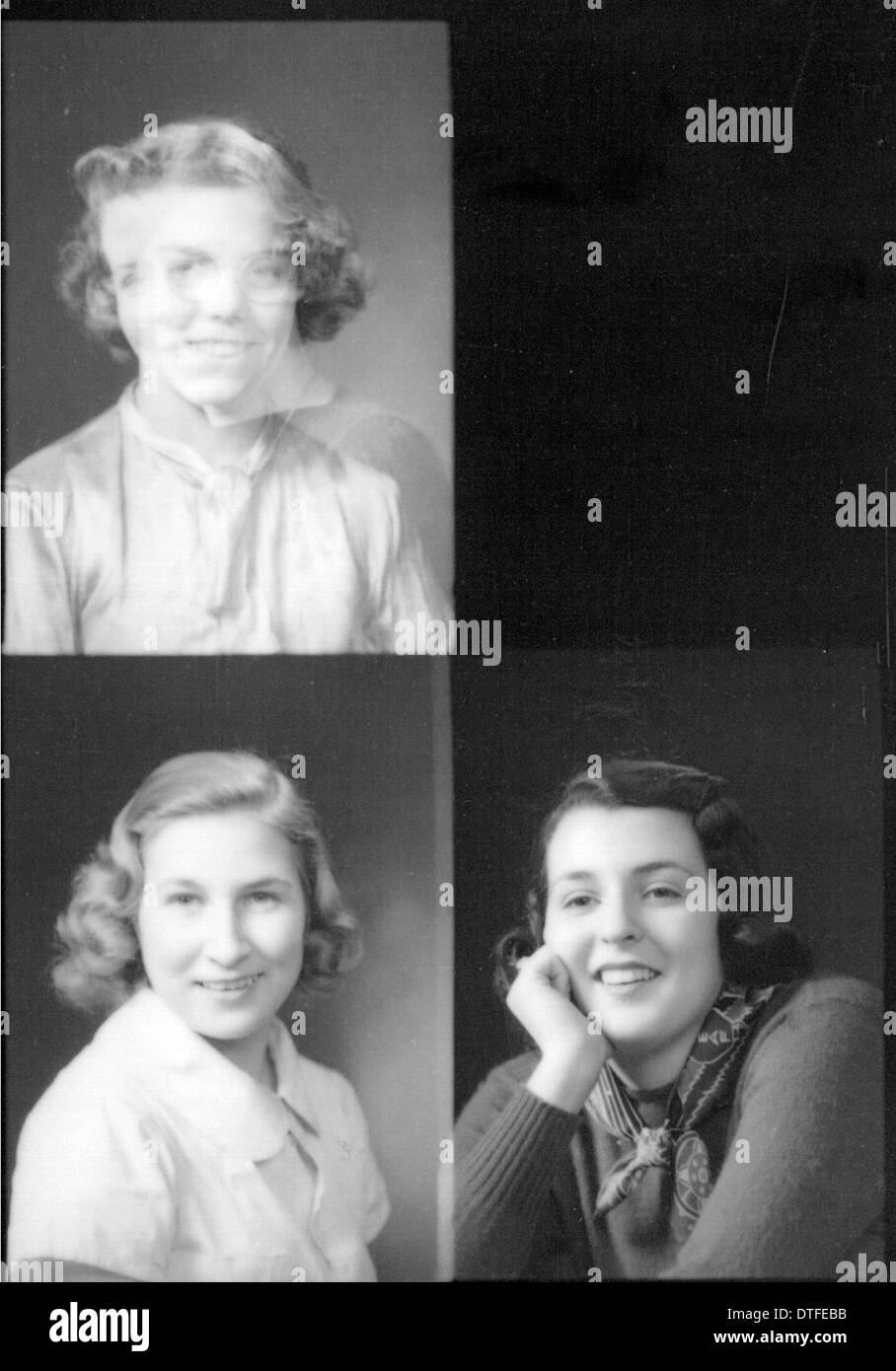 McGuffey High School yearbook portraits 1939 Stock Photo Alamy