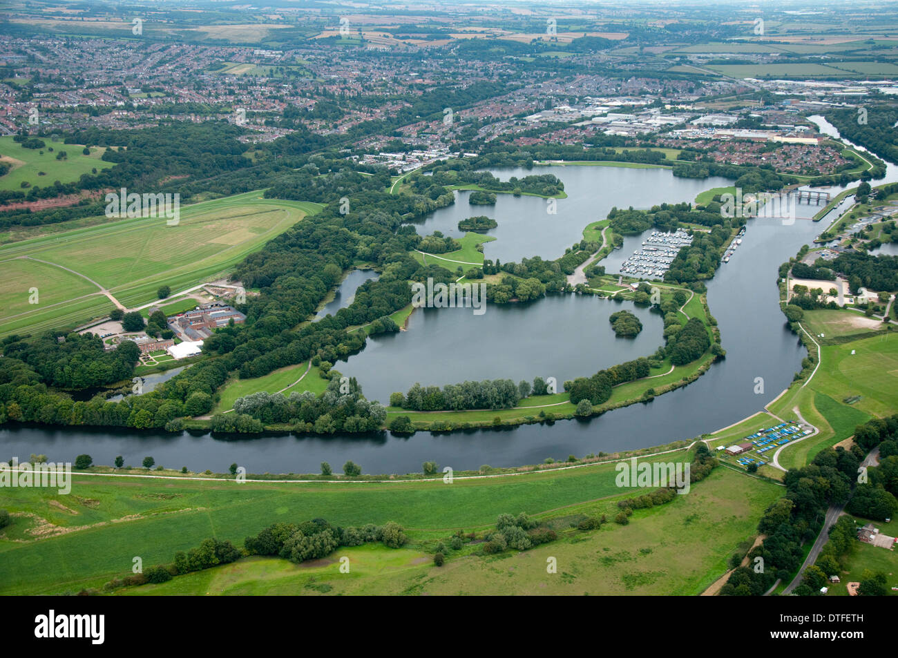 Aerial shot of Colwick Country Park in Nottingham City Stock Photo ...