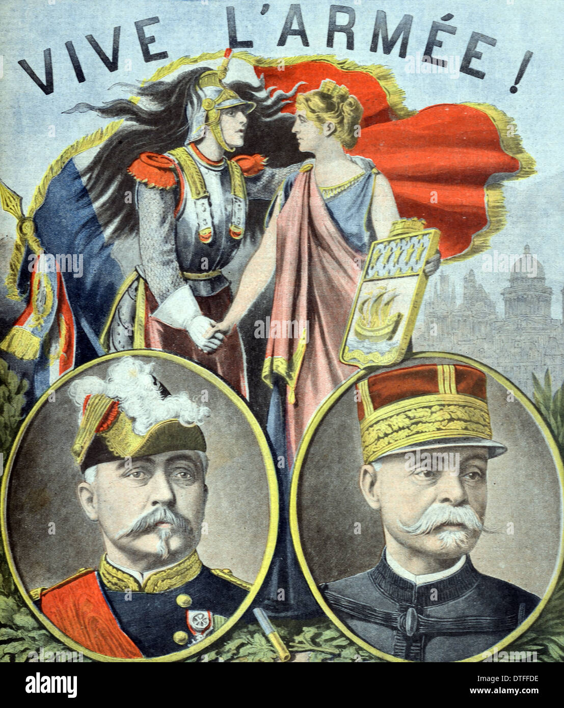 Nationalist or Patriotic Poster of the French Army 1898 Stock Photo