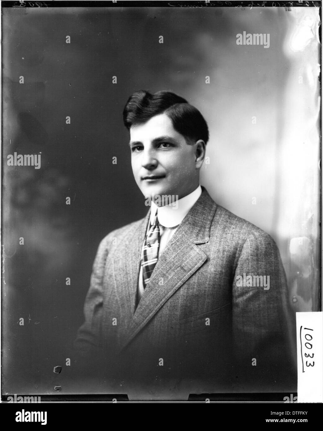 Portrait photograph of Frank Nesselhauf 1910 Stock Photo