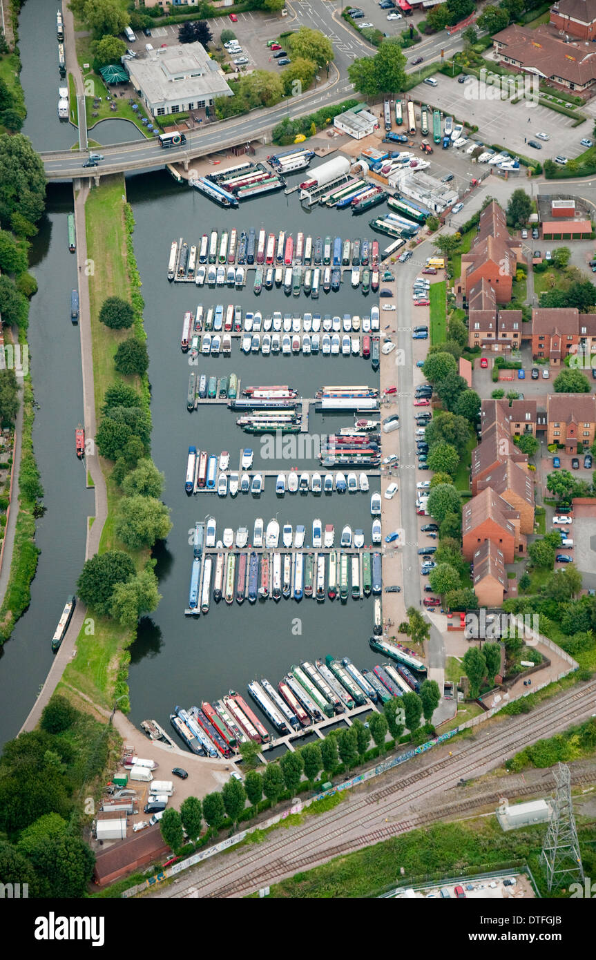 Aerial shot of Castle Marina in Nottingham City, Nottinghamshire UK