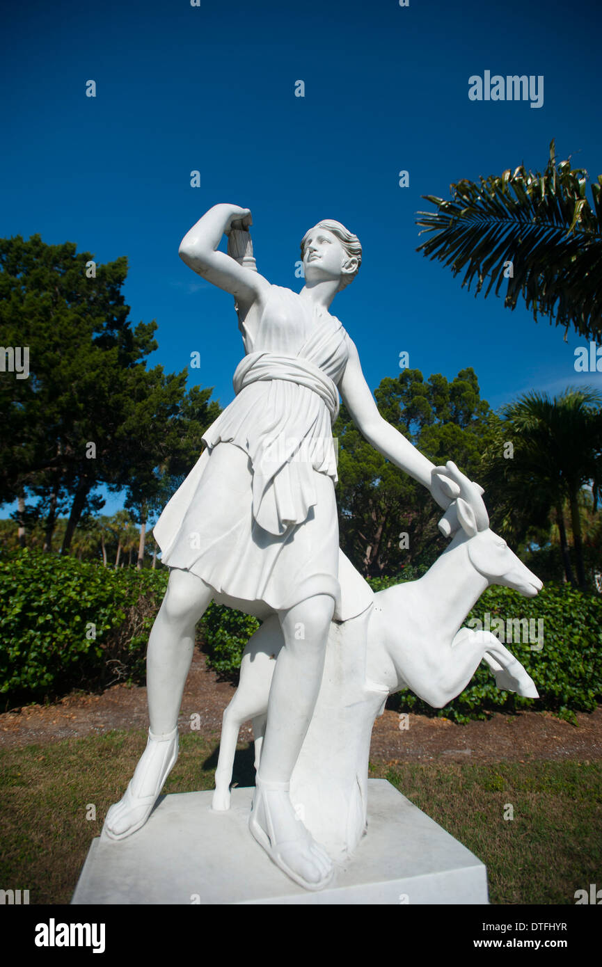 USA Florida Sarasota FL St. Armands Circle Key statue called Diana or