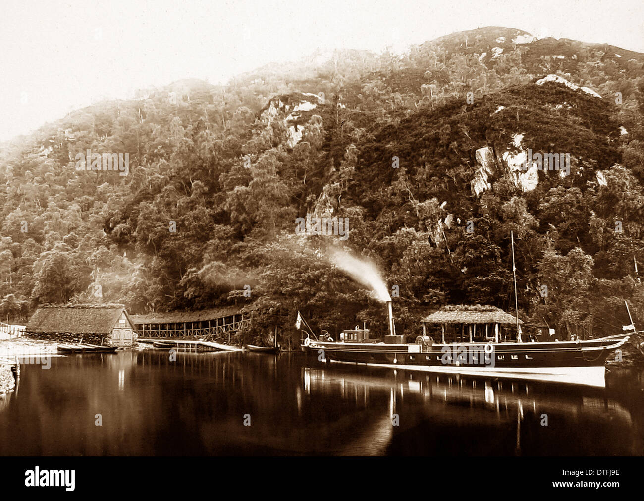 Loch Katrine steamer 'Rob Roy' Victorian period Stock Photo