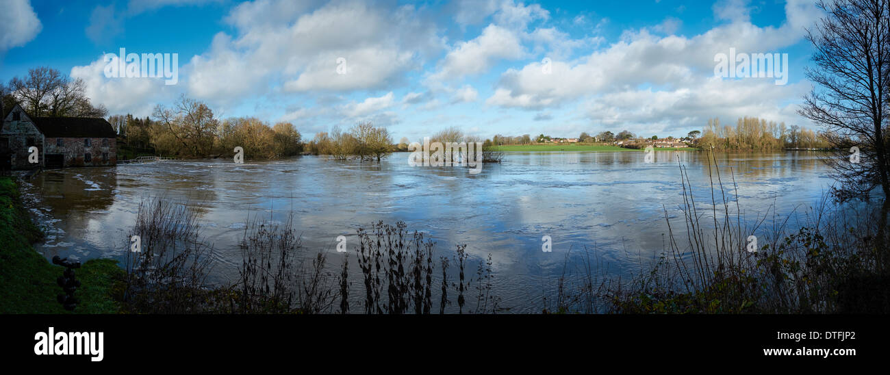 Sturminster Newton Mill, Dorset during the flooding of the River Stour