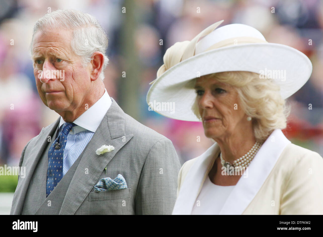 Ascot, Great Britain, Prince Charles, Prince of Great Britain and Camilla, Duchess of Cornwall and Rothesay Stock Photo