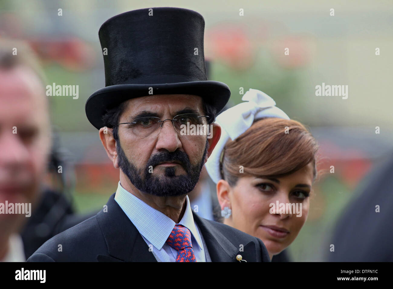 Ascot, United Kingdom, Sheikh Mohammed bin Rashid al Maktoum, head of Dubai and Princess Haya Bint Al Hussein Stock Photo