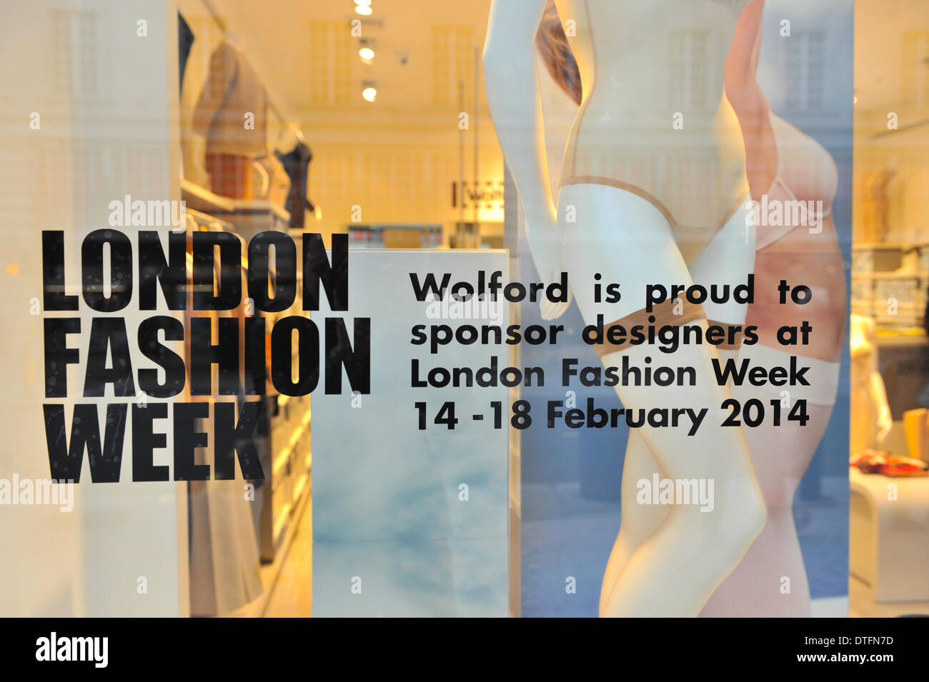 Regent Street, London, UK. 17th Feb 2014. Wolford, sponsor of London