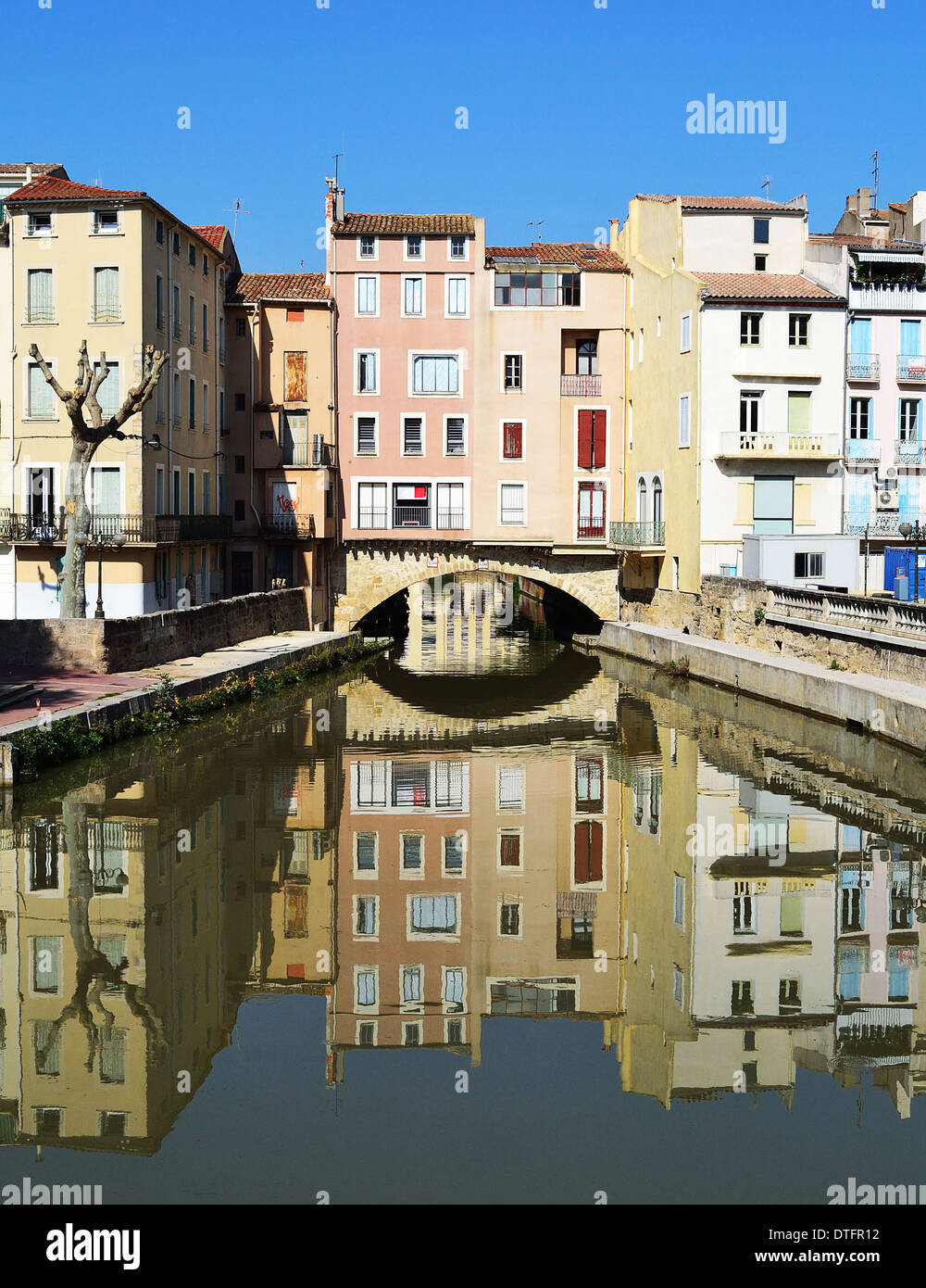 Colorfull building in Narbonne, France Stock Photo