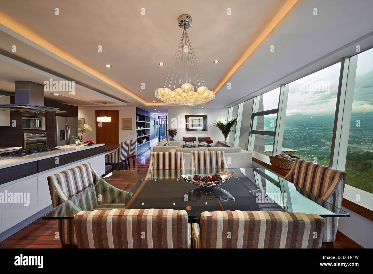 Beautiful modern dining room Stock Photo Alamy