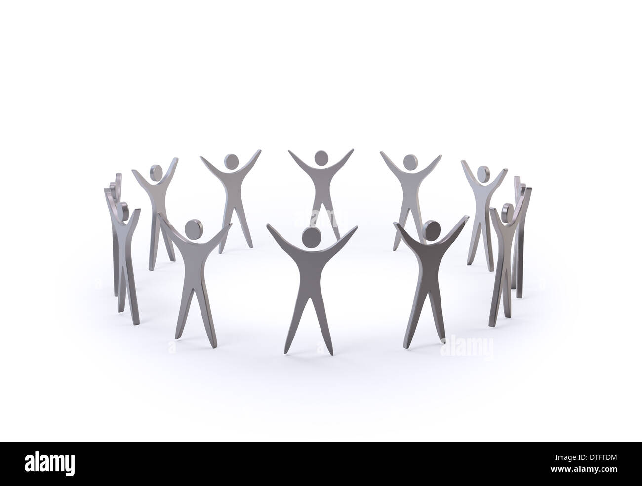 Stylized group of people silhouettes standing in a circle Stock Photo -  Alamy