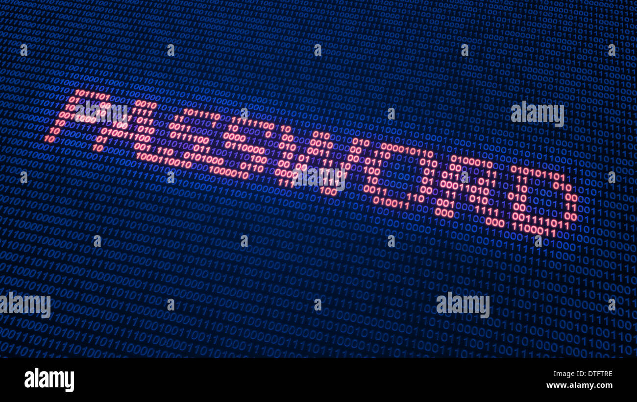 Binary code forming the word password - cyber security concept Stock Photo