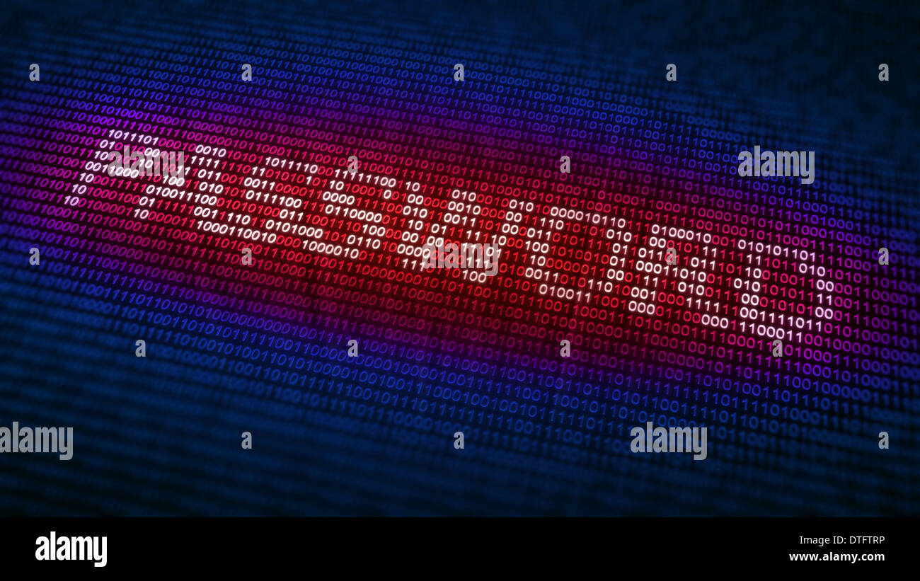 Binary code forming the word password - cyber security concept Stock Photo