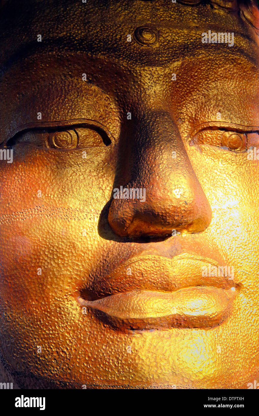 Golden Buddha statue Stock Photo