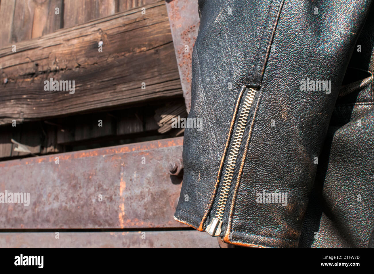 Leather jacket sleeve hires stock photography and images Alamy