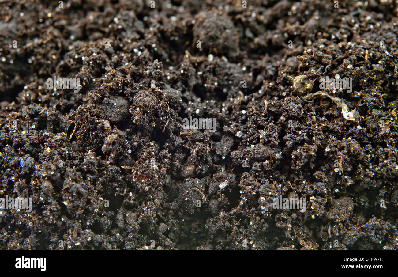 black soil texture background Stock Photo